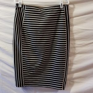 APT. 9 black and white striped skirt